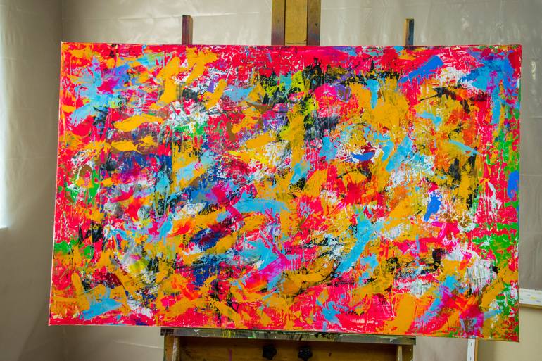 Original Abstract Expressionism Abstract Painting by Pia and Sean Art
