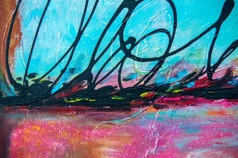 Original Abstract Expressionism Abstract Painting by Pia And Sean Art