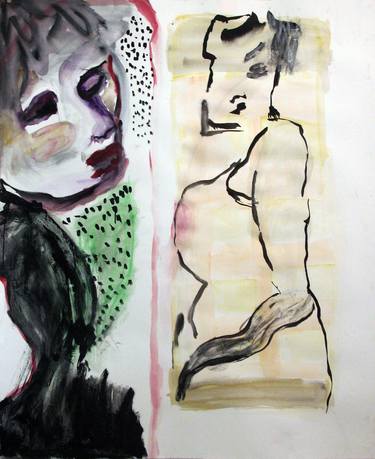 Print of Abstract Women Drawings by c Riedstra