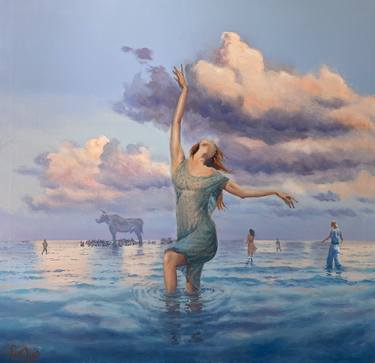 Original Surrealism Seascape Painting by Garry Arzumanyan