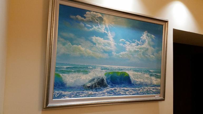 Original Figurative Seascape Painting by Garry Arzumanyan