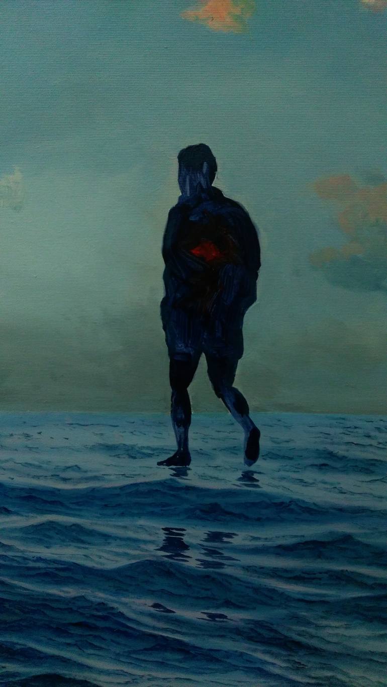 Original Figurative Seascape Painting by Garry Arzumanyan