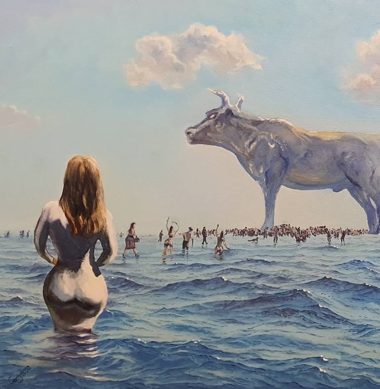 Original Figurative Beach Painting by Garry Arzumanyan