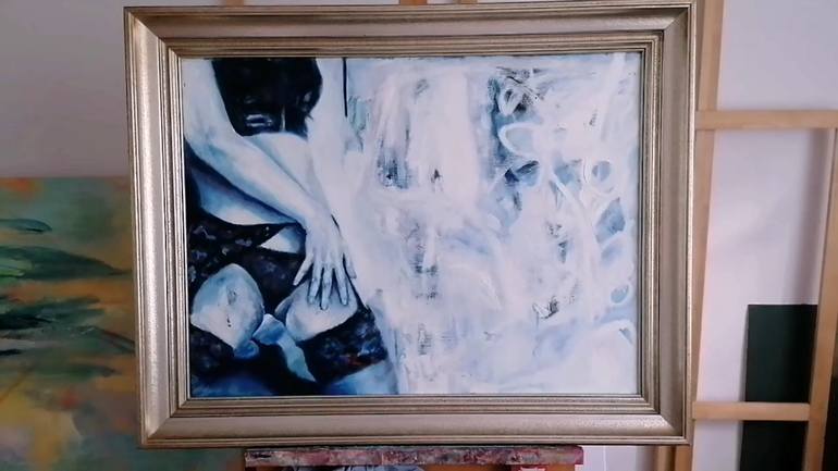 Original Abstract Erotic Painting by Ewa Mazur-Koj