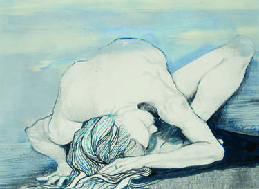 Original Abstract Expressionism Body Drawings by Ewa Mazur-Koj