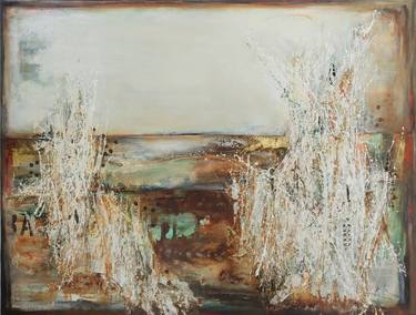 Original Abstract Expressionism Landscape Mixed Media by Kiki Lawrie