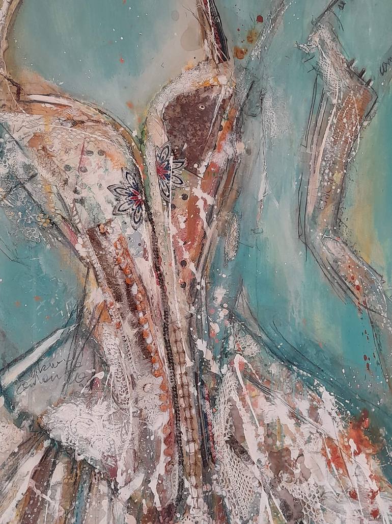 Original Abstract Expressionism Body Mixed Media by Kiki Lawrie