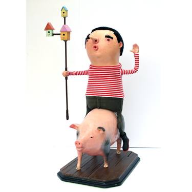 Original Street Art Rural Life Sculpture by Ryan Darwin
