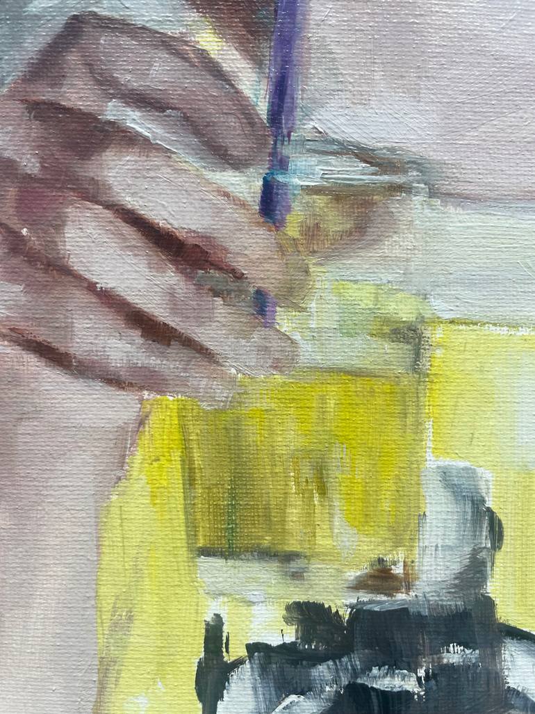 Original Contemporary People Painting by Elina Evstig