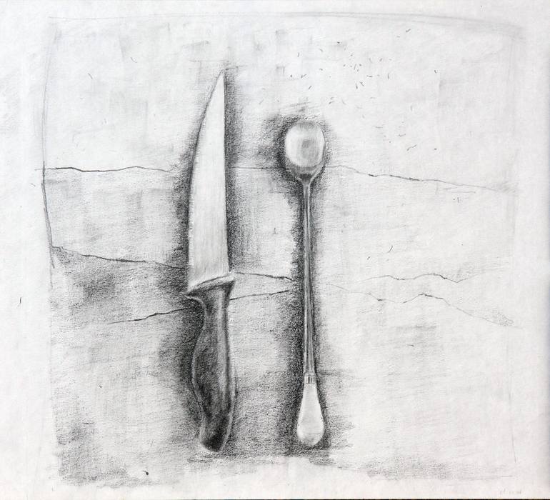 silverware drawing