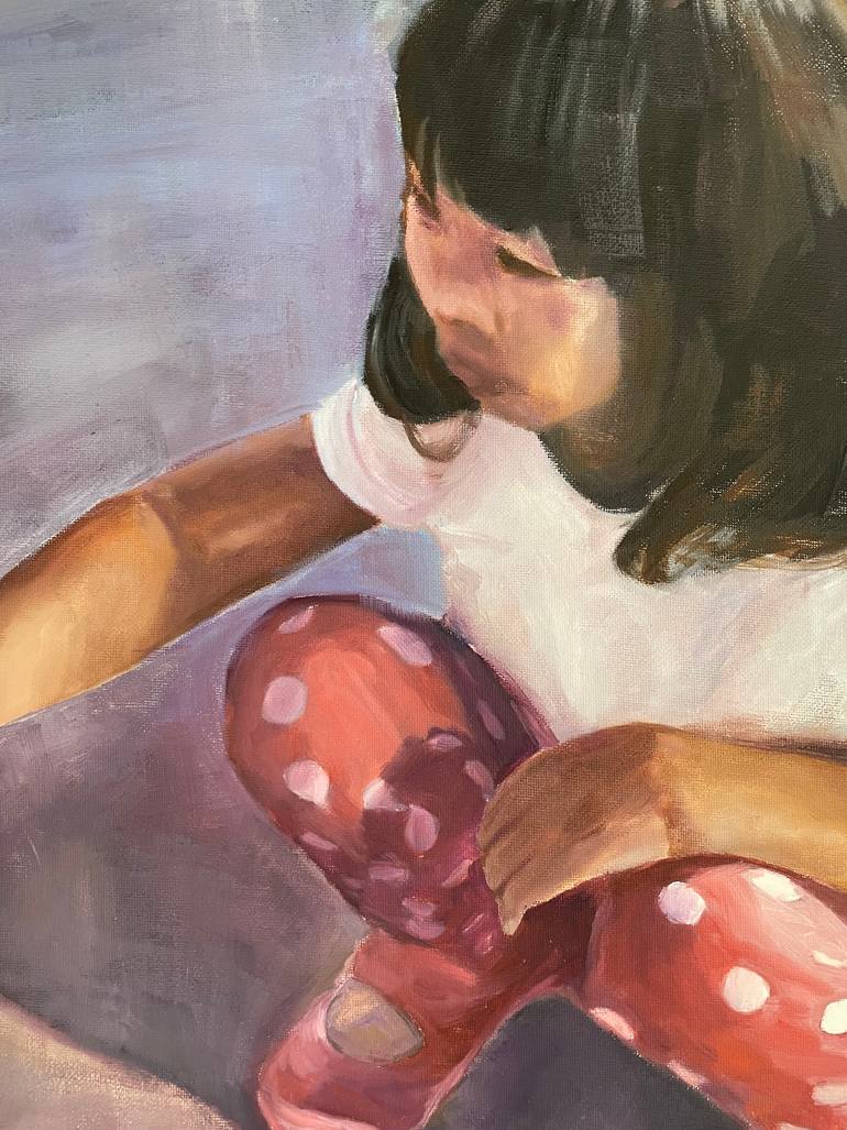 Original Figurative People Painting by Elina Evstig
