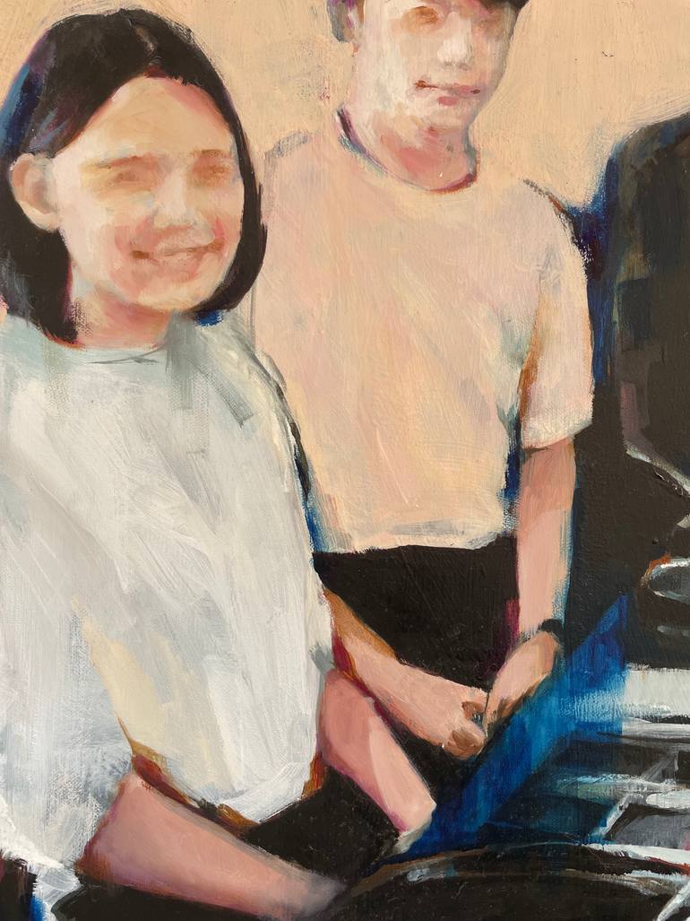 Original Figurative People Painting by Elina Evstig