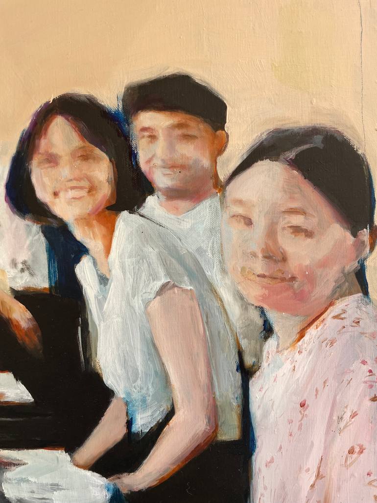 Original Figurative People Painting by Elina Evstig