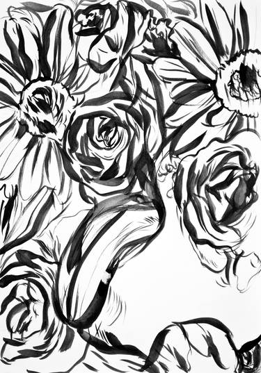 Original Floral Drawings by Dorota Pawiłowska