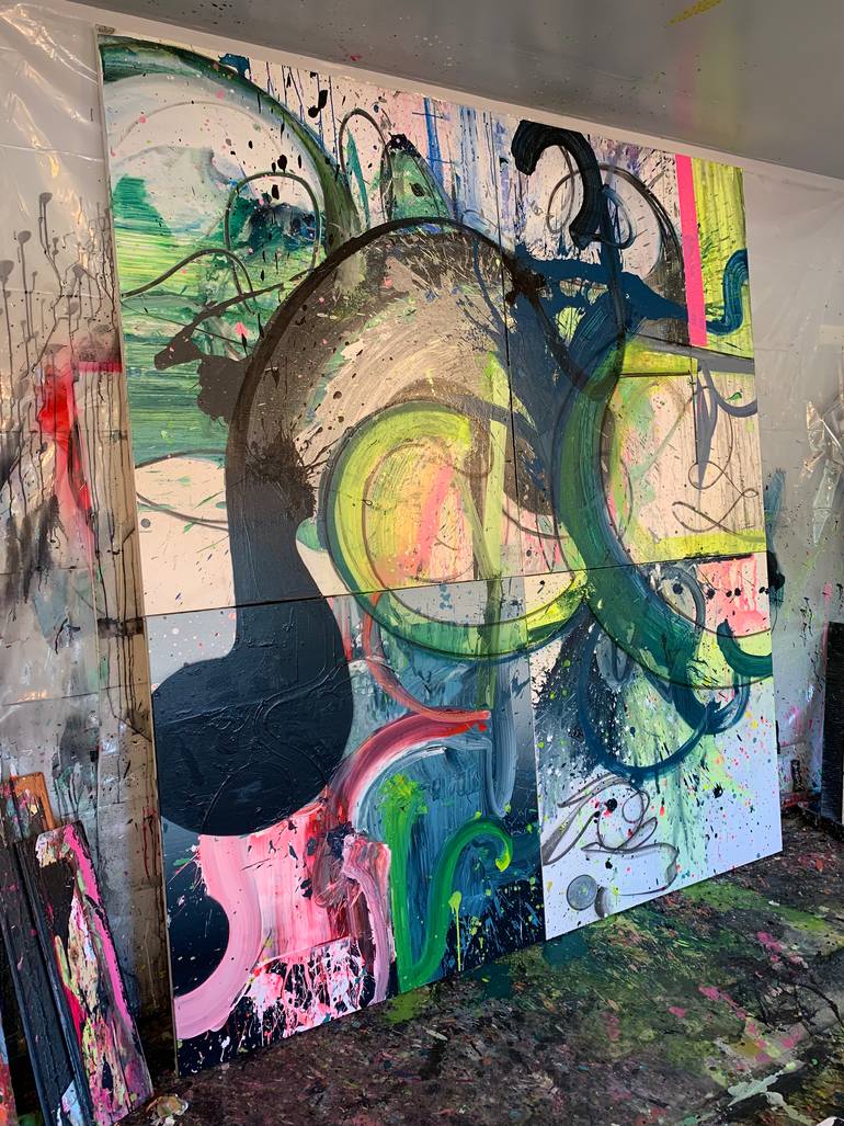 Original Abstract Expressionism Abstract Painting by Chuck Hipsher