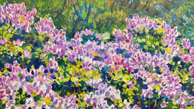 Original Impressionism Floral Painting by Andrii Chebotaru