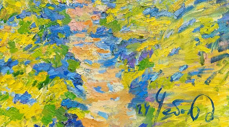 Original Impressionism Floral Painting by Andrii Chebotaru
