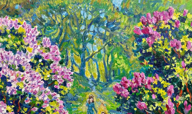 Original Impressionism Floral Painting by Andrii Chebotaru