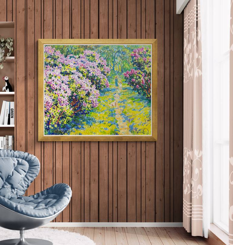 Original Impressionism Floral Painting by Andrii Chebotaru