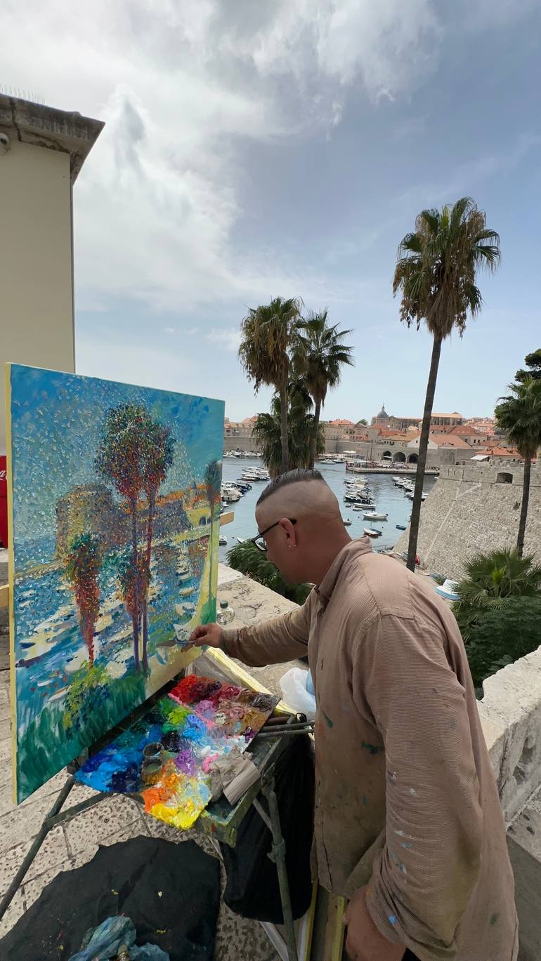 Original Impressionism Seascape Painting by Andrii Chebotaru