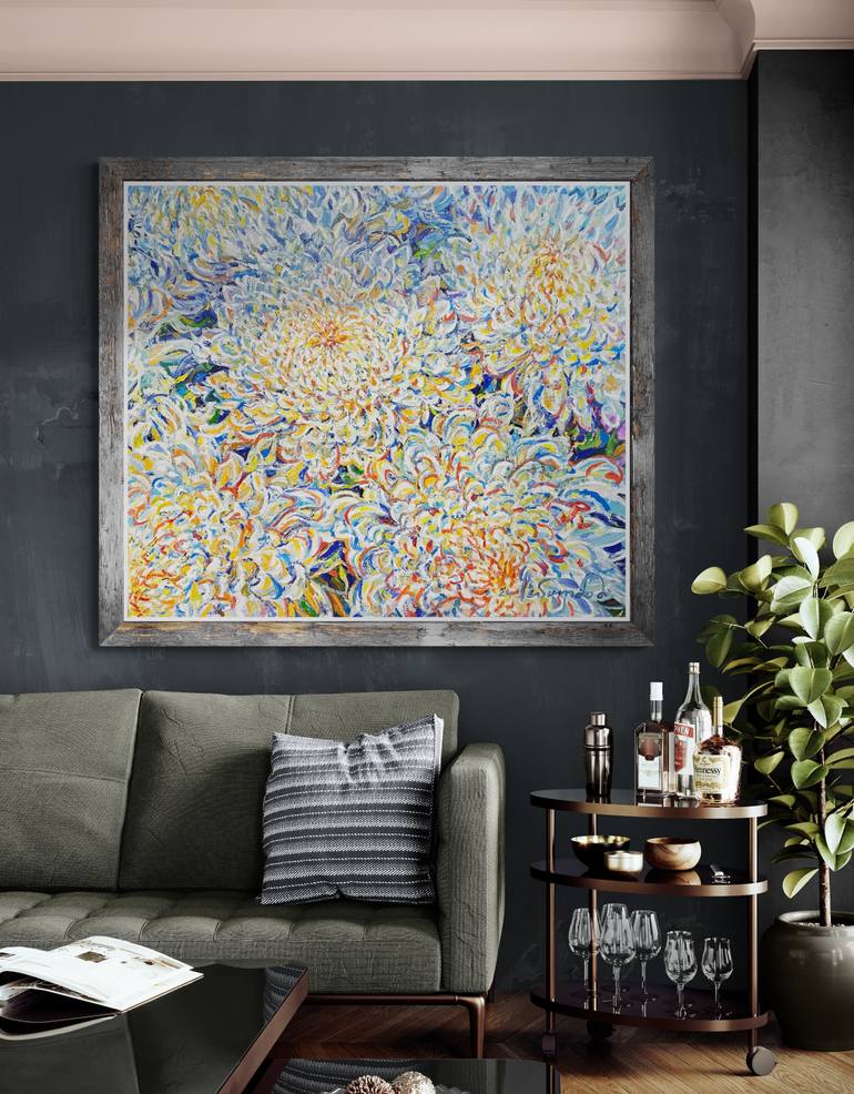 Original Expressionism Floral Painting by Andrii Chebotaru