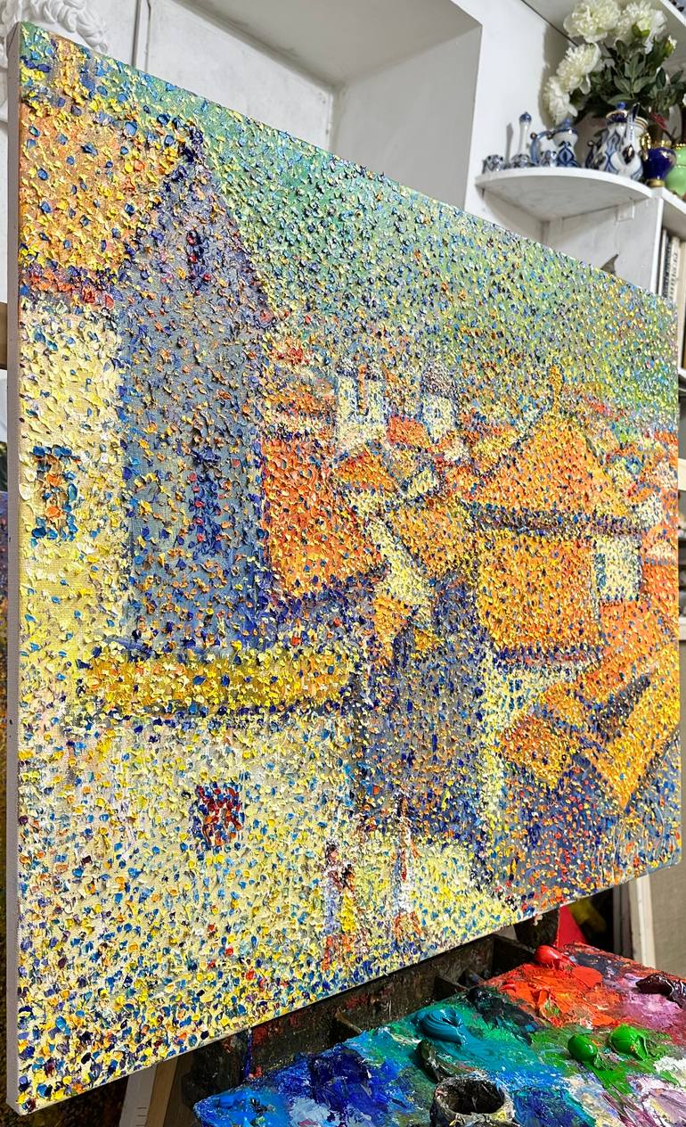 Original Expressionism Architecture Painting by Andrii Chebotaru