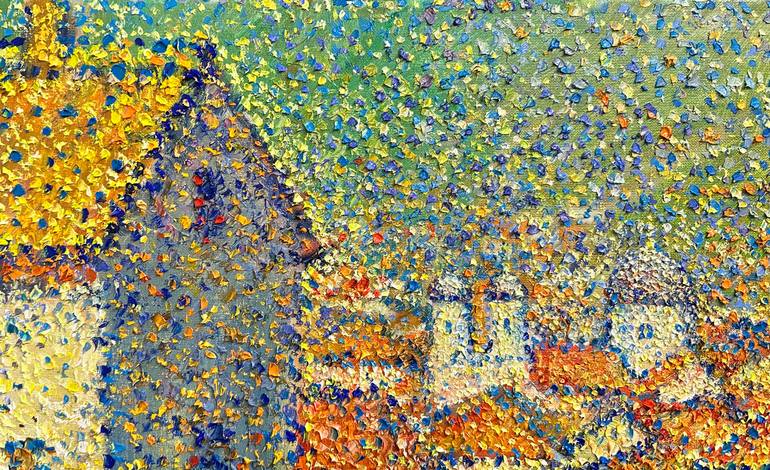 Original Expressionism Architecture Painting by Andrii Chebotaru