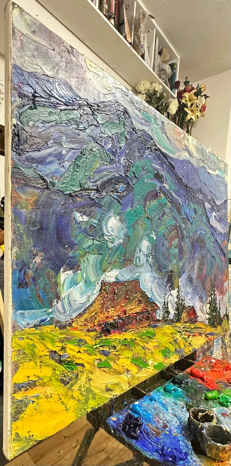 Original Expressionism Landscape Painting by Andrii Chebotaru
