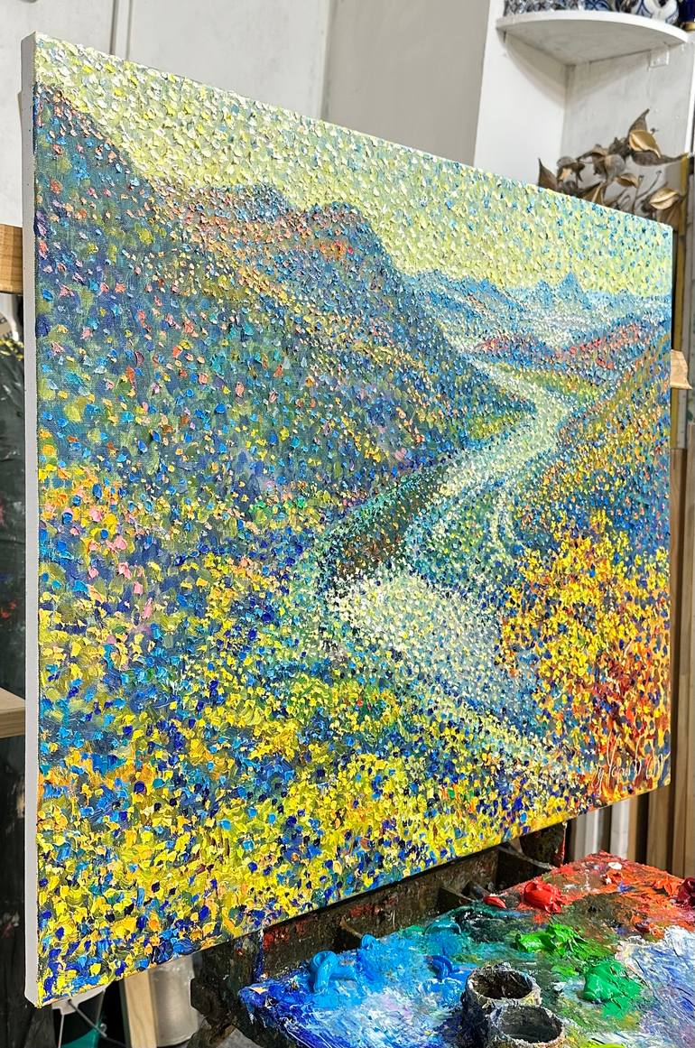 Original Expressionism Landscape Painting by Andrii Chebotaru