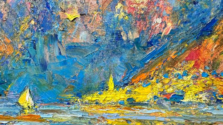 Original Impressionism Seascape Painting by Andrii Chebotaru