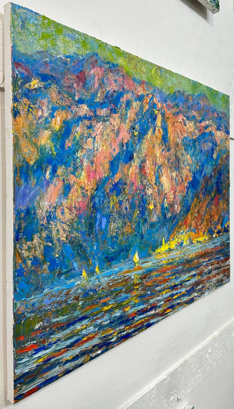 Original Impressionism Seascape Painting by Andrii Chebotaru