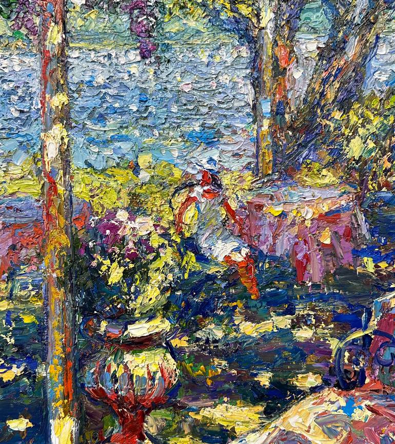 Original Art Deco Seascape Painting by Andrii Chebotaru