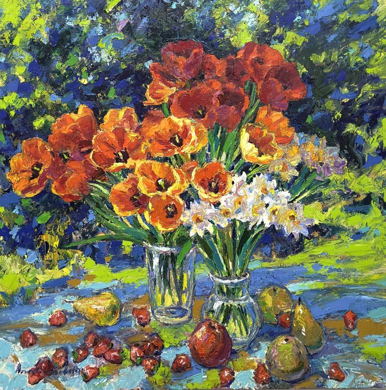 Original Contemporary Still Life Paintings by Andrii Chebotaru