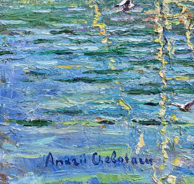 Original Contemporary Seascape Painting by Andrii Chebotaru