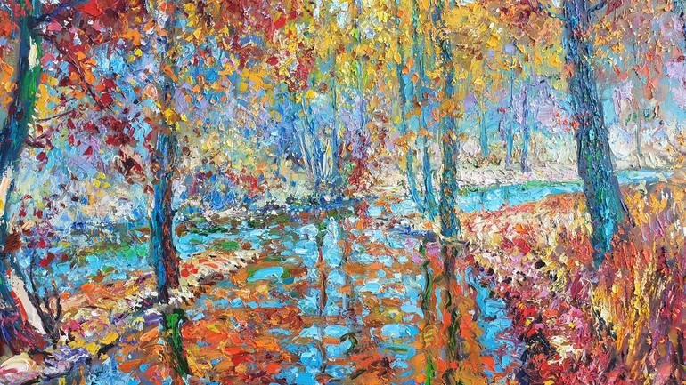 Original Expressionism Landscape Painting by Andrii Chebotaru