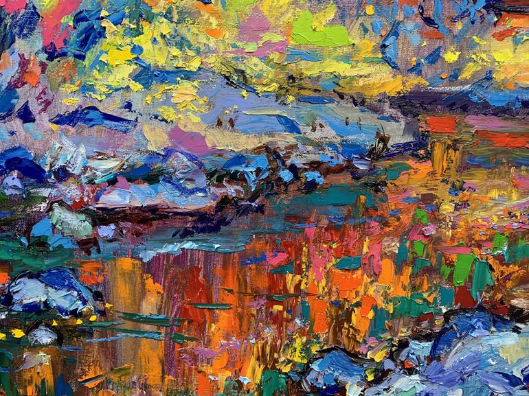 Original Expressionism Landscape Painting by Andrii Chebotaru