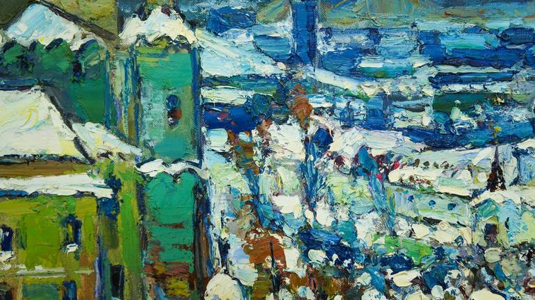 Original Expressionism Landscape Painting by Andrii Chebotaru