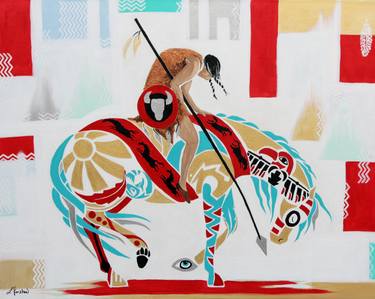 Print of Abstract Horse Paintings by Linda Finstad