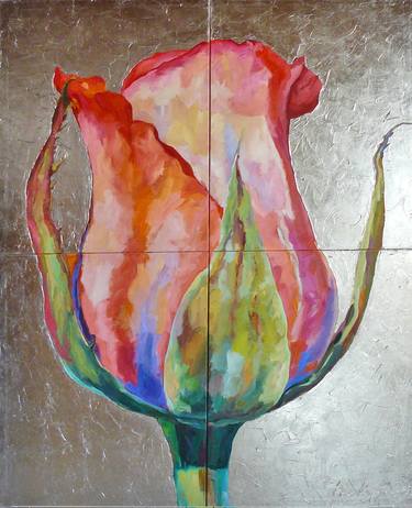 Original Fine Art Floral Paintings by Eva Konya