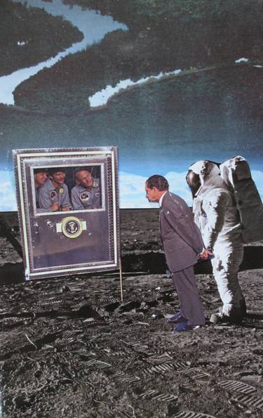 Original Surrealism Outer Space Collage by Alex Ballenger
