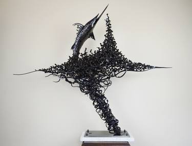 Original Figurative Fish Sculpture by James Portsmouth