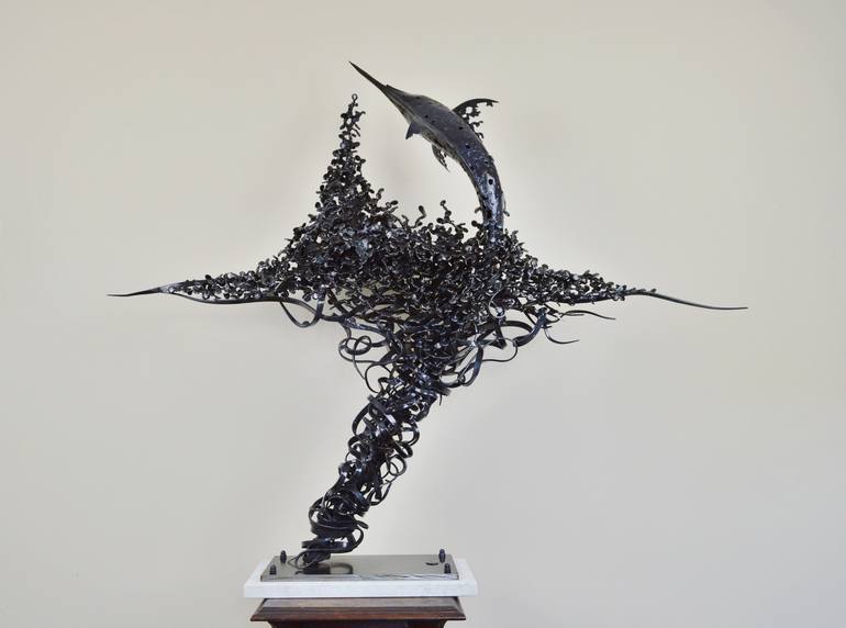 Original Figurative Fish Sculpture by James Portsmouth