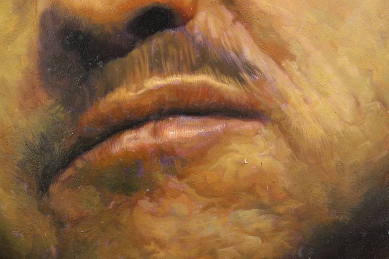 Original Photorealism People Painting by Michael Andrew Law Cheuk Yui