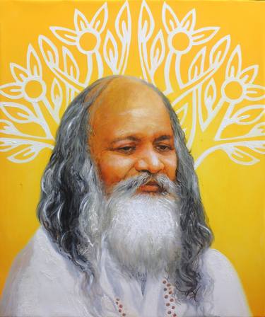 Maharishi Mahesh Yogi's Transcendental Meditation Portrait thumb