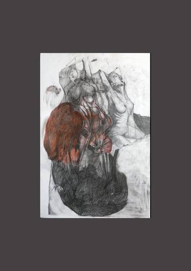 Original Figurative Abstract Drawings by Parvin Moghadam
