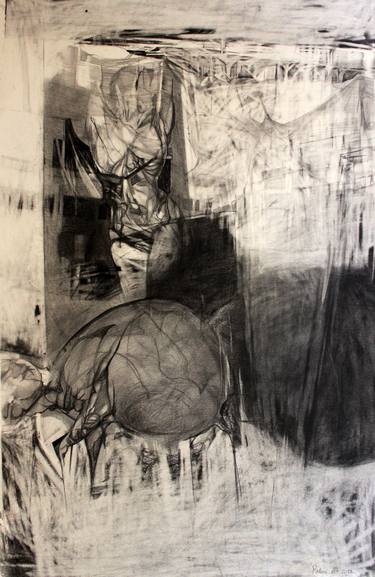 Original Abstract Expressionism Abstract Drawings by Parvin Moghadam