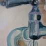 I painted this picture while living in an old rented house.  During the day I taught art or took care of my newborn daughter. At night the kitchen would become my studio.I painted my kitchen sink during one of my night painting sessions.