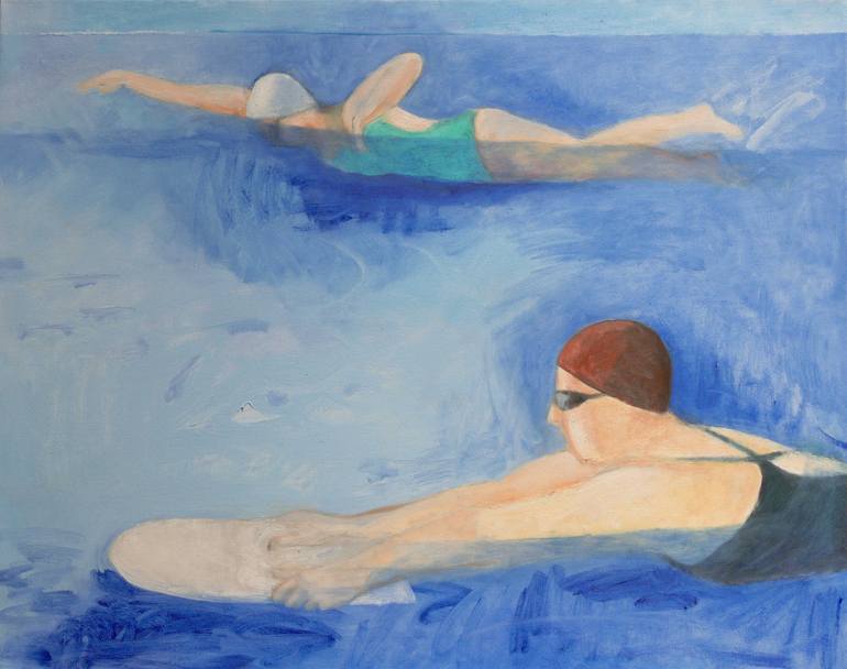 Swimmers Painting by Paulina Swietliczko | Saatchi Art