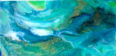 Original Abstract Aerial Collage by Linda L Toews