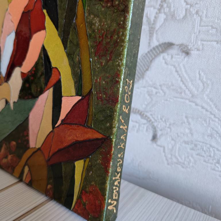 Original Abstract Floral Painting by Nataliia Novakovska